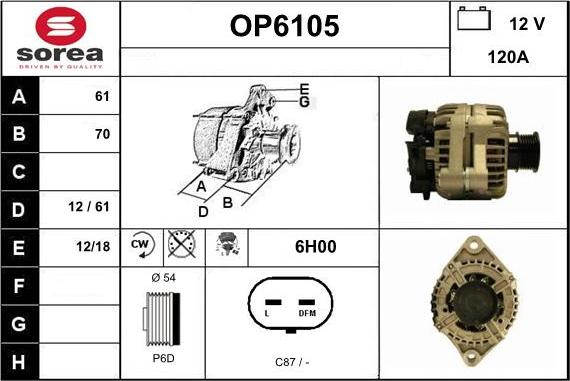 Sera OP6105 - Alternatore autozon.pro