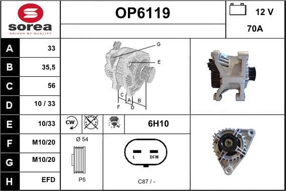 Sera OP6119 - Alternatore autozon.pro