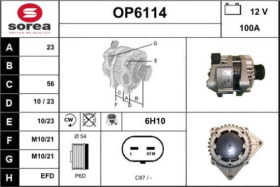 Sera OP6114 - Alternatore autozon.pro