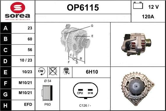 Sera OP6115 - Alternatore autozon.pro