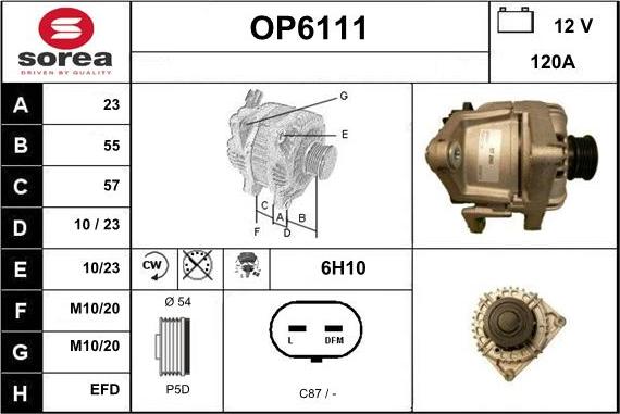 Sera OP6111 - Alternatore autozon.pro