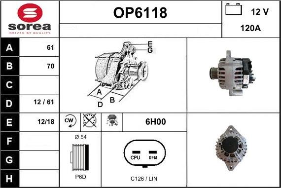 Sera OP6118 - Alternatore autozon.pro