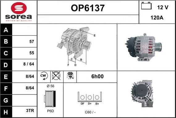 Sera OP6137 - Alternatore autozon.pro