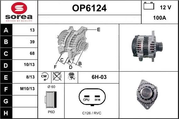 Sera OP6124 - Alternatore autozon.pro