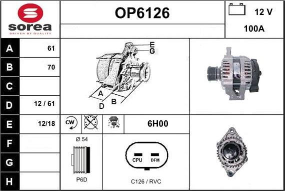 Sera OP6126 - Alternatore autozon.pro