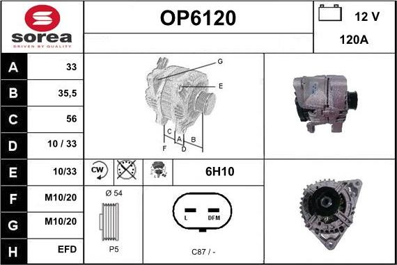 Sera OP6120 - Alternatore autozon.pro