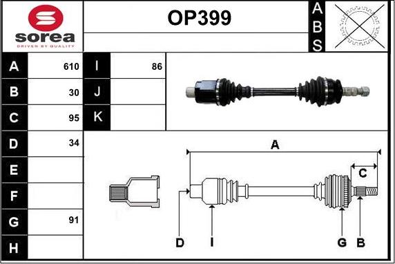 Sera OP399 - Albero motore / Semiasse autozon.pro