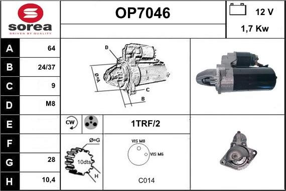 Sera OP7046 - Motorino d'avviamento autozon.pro