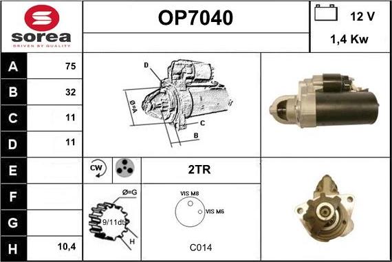 Sera OP7040 - Motorino d'avviamento autozon.pro