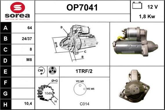 Sera OP7041 - Motorino d'avviamento autozon.pro