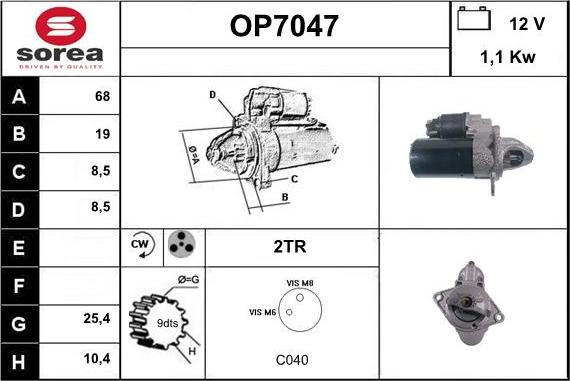 Sera OP7047 - Motorino d'avviamento autozon.pro