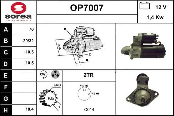 Sera OP7007 - Motorino d'avviamento autozon.pro