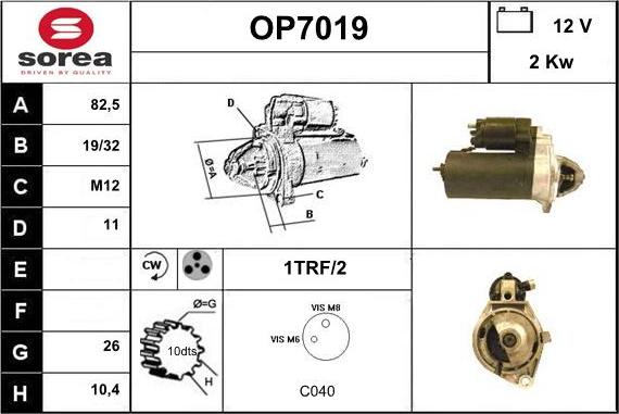 Sera OP7019 - Motorino d'avviamento autozon.pro