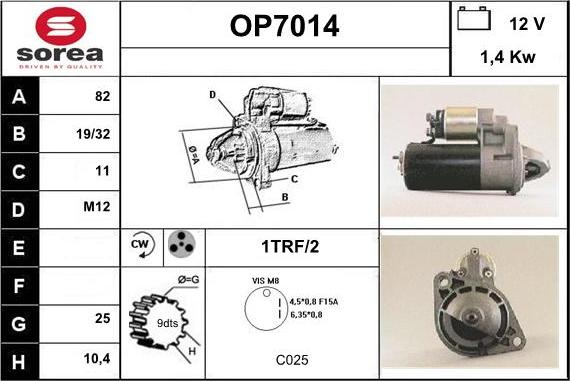 Sera OP7014 - Motorino d'avviamento autozon.pro