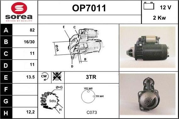 Sera OP7011 - Motorino d'avviamento autozon.pro