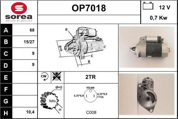 Sera OP7018 - Motorino d'avviamento autozon.pro