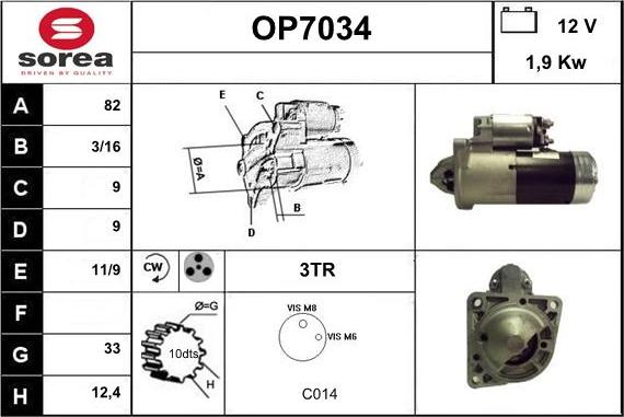 Sera OP7034 - Motorino d'avviamento autozon.pro