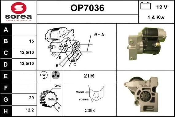 Sera OP7036 - Motorino d'avviamento autozon.pro