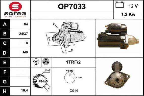 Sera OP7033 - Motorino d'avviamento autozon.pro