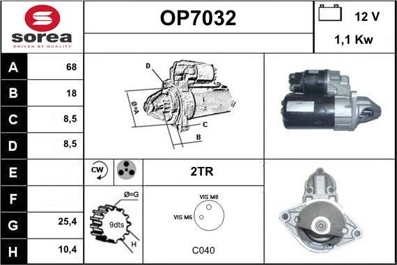 Sera OP7032 - Motorino d'avviamento autozon.pro