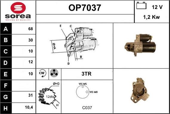 Sera OP7037 - Motorino d'avviamento autozon.pro