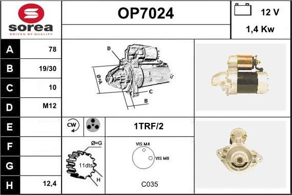 Sera OP7024 - Motorino d'avviamento autozon.pro