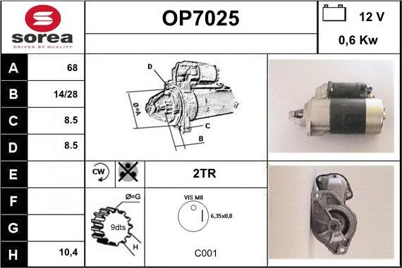 Sera OP7025 - Motorino d'avviamento autozon.pro