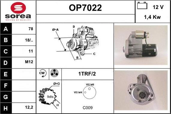 Sera OP7022 - Motorino d'avviamento autozon.pro