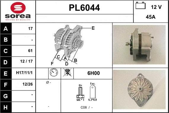 Sera PL6044 - Alternatore autozon.pro