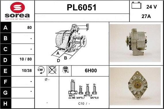 Sera PL6051 - Alternatore autozon.pro