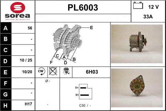 Sera PL6003 - Alternatore autozon.pro