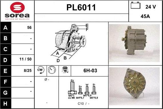 Sera PL6011 - Alternatore autozon.pro