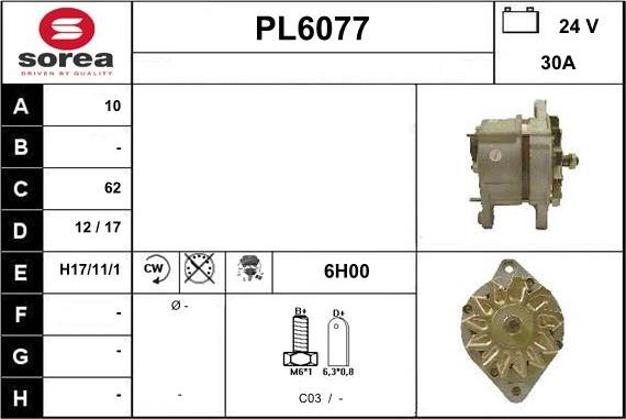 Sera PL6077 - Alternatore autozon.pro