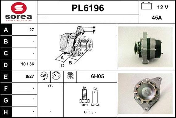 Sera PL6196 - Alternatore autozon.pro