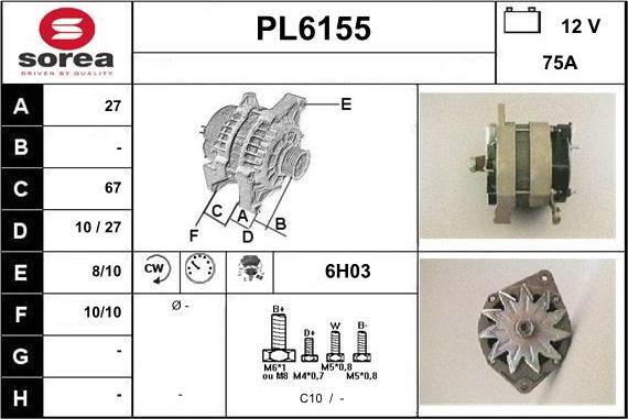 Sera PL6155 - Alternatore autozon.pro