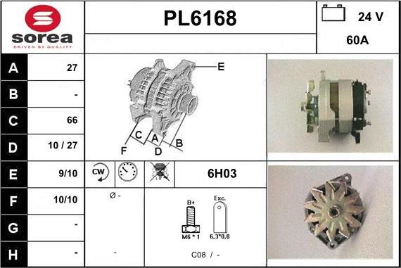 Sera PL6168 - Alternatore autozon.pro