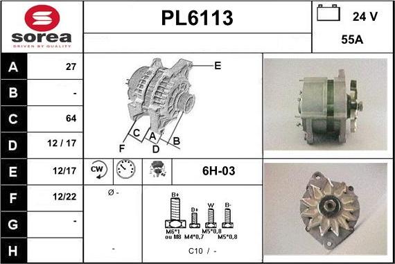 Sera PL6113 - Alternatore autozon.pro