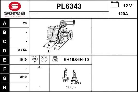 Sera PL6343 - Alternatore autozon.pro