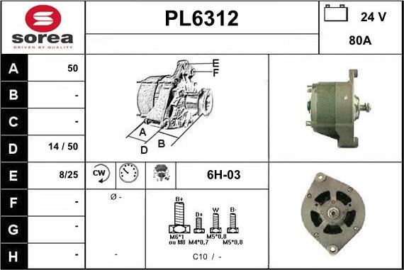 Sera PL6312 - Alternatore autozon.pro