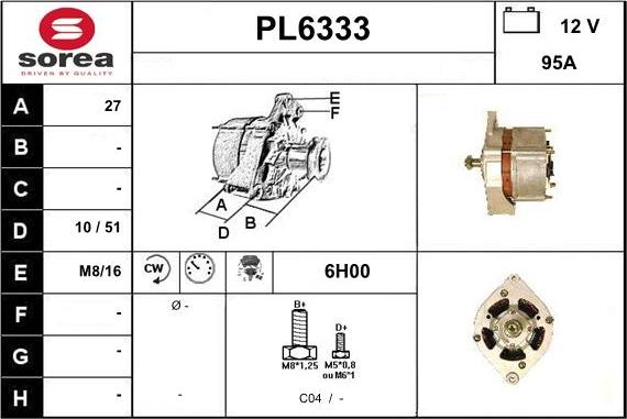 Sera PL6333 - Alternatore autozon.pro