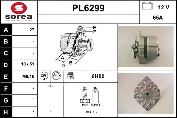 Sera PL6299 - Alternatore autozon.pro