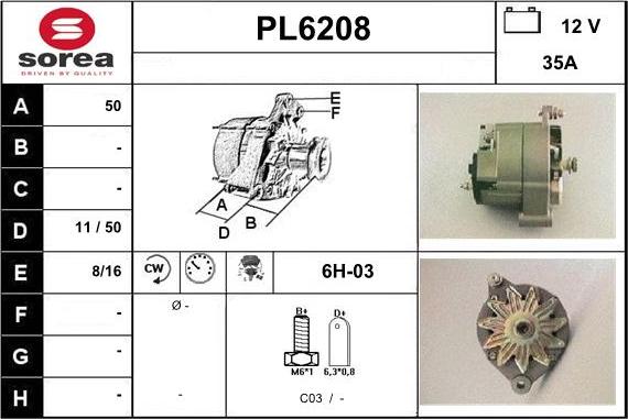 Sera PL6208 - Alternatore autozon.pro