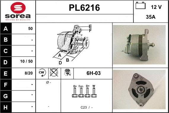 Sera PL6216 - Alternatore autozon.pro