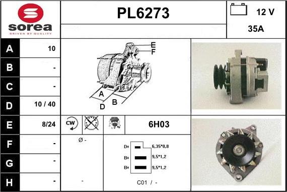 Sera PL6273 - Alternatore autozon.pro