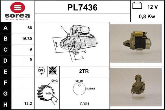 Sera PL7436 - Motorino d'avviamento autozon.pro