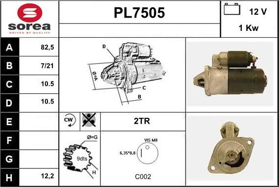 Sera PL7505 - Motorino d'avviamento autozon.pro