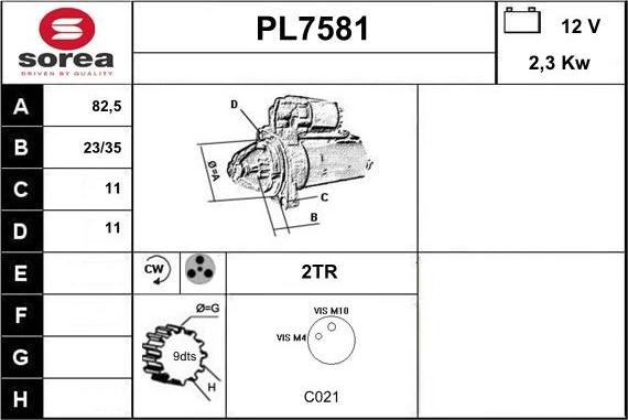 Sera PL7581 - Motorino d'avviamento autozon.pro