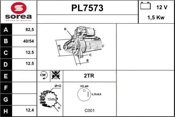 Sera PL7573 - Motorino d'avviamento autozon.pro