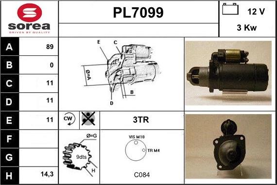 Sera PL7099 - Motorino d'avviamento autozon.pro