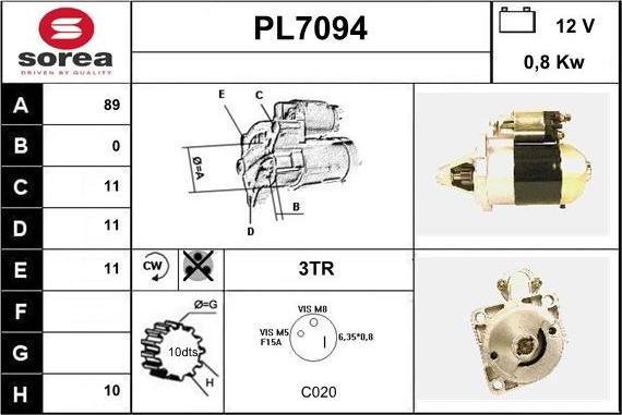 Sera PL7094 - Motorino d'avviamento autozon.pro